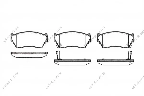 Колодки гальмівні дискові ПЕРЕДН NISSAN SUNNY N14 -ua REMSA 0364.02 (фото 1)