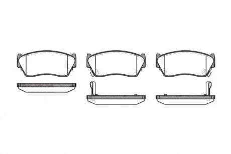 Колодки гальмівні дискові ПЕРЕДН NISSAN SUNNY N14 -ua REMSA 0364.02
