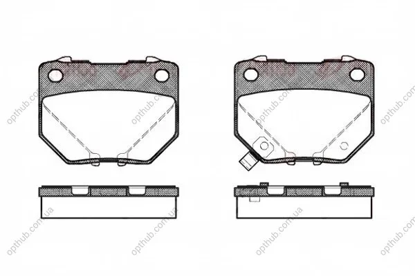 Колодки гальмівні дискові ЗАДН SUBARU IMPREZA 2.0 02-,2.5 05- -ua REMSA 0365.21 (фото 1)