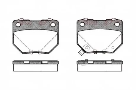 Колодки гальмівні дискові ЗАДН SUBARU IMPREZA 2.0 02-,2.5 05- -ua REMSA 0365.21