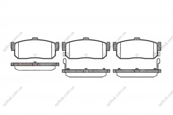 Колодки гальмівні дискові ЗАДН NISSAN MAXIMA 2,0 2,5 3,0 3,5 95- 00- ALMERA 1,6 1,8 2,0 95- 00- PRIMER REMSA 0366.22 (фото 1)