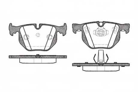 Колодки гальмівні дискові ЗАДН BMW 7(E65,66) 3.0 3.6 03- -ua REMSA 0381.40