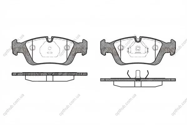 Колодки тормозные дисковые передние BMW 3 SERIES E46 98-05,BMW 3 SERIES E46 TOURING 01-05 REMSA 0384.00 (фото 1)