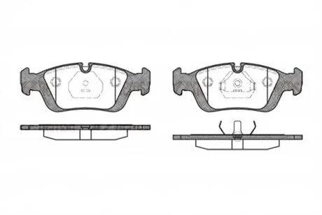 Колодки гальмівні дискові ПЕРЕДН BMW 3 SERIES E46 98-05,BMW 3 SERIES E46 TOURING 01-05 -ua REMSA 0384.00