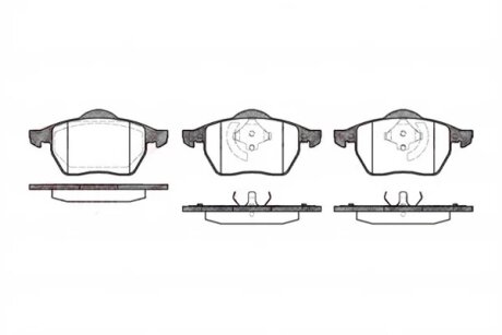 Колодка гальм. диск. AUDI A3, SEAT IBIZA III, SKODA, VW передн. REMSA 0390.20