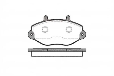 Колодки гальмівні дискові ПЕРЕДН FORD TRANSIT 150L, 150S, 190 08.91-08.94, TRANSIT 2.5D, 2.5TD 09.94-0 REMSA 0392.00