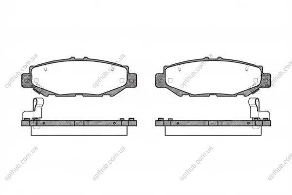 Колодки гальмівні дискові ЗАДН LEXUS IS400,LS400 4.0I 32V 94.10-,98.09-/ TOYOTA CENTURY 5.0I 48V 96.08 -ua REMSA 0424.04 (фото 1)