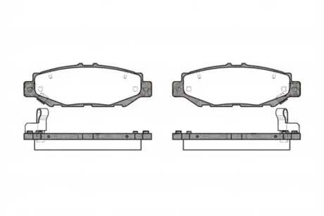 Колодки гальмівні дискові ЗАДН LEXUS IS400,LS400 4.0I 32V 94.10-,98.09-/ TOYOTA CENTURY 5.0I 48V 96.08 -ua REMSA 0424.04