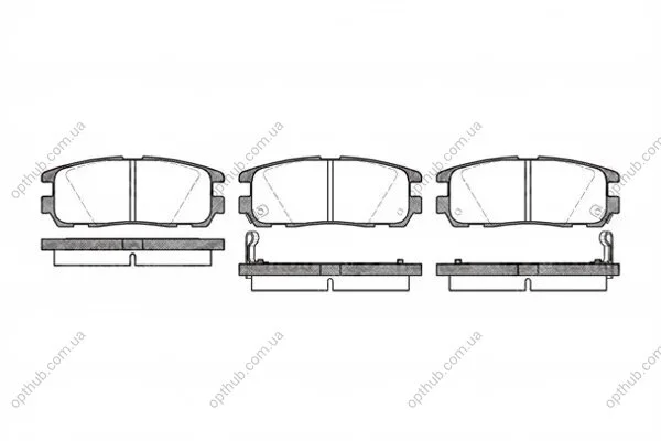 Колодка гальм. диск. GREAT WALL HOVER H3, OPEL FRONTERA задн. (вир-во) REMSA 0426.02 (фото 1)