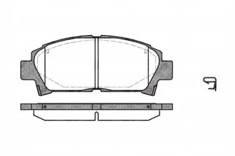 Колодки гальмівні дискові ПЕРЕДН TOYOTA AVENSIS,CARINA E,CELICA 1.6I,2.0I 16V 92.04-,00.10- -ua REMSA 0427.02