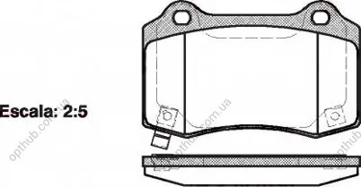 Колодки гальмівні дискові ЗАДН CHRYSLER 300 C 2004 - 2012 -ua REMSA 0434.54 (фото 1)