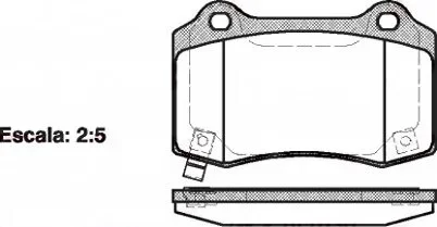 Колодки гальмівні дискові ЗАДН CHRYSLER 300 C 2004 - 2012 -ua REMSA 0434.54