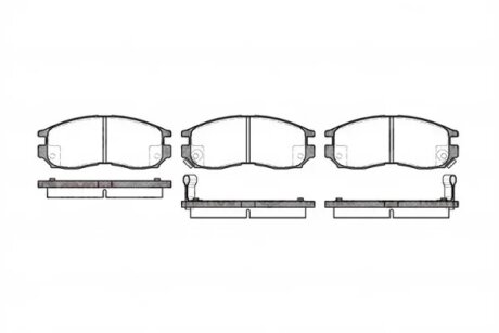 Колодки гальмівні дискові ПЕРЕДН MITSUBISHI MIRAGE/LANCER, GALANT 89-,DINGO 98-00,RVR/CHARIOT 91- REMSA 0460.02