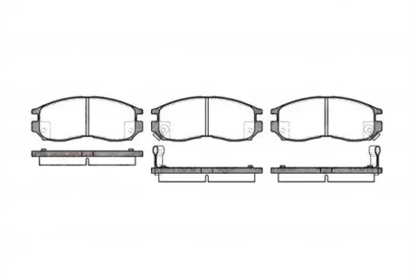 Колодки тормозные дисковые передние MITSUBISHI MIRAGE/LANCER, GALANT 89-,DINGO 98-00,RVR/CHARIOT 91- REMSA 0460.02