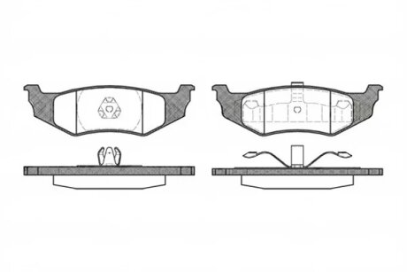 Колодки гальмівні дискові ПЕРЕДН/ЗАДН CHRYSLER 300 M /NEON/NEW YORKER/STRATUS 04.1993-,DODGE NEON/STRA -ua REMSA 0482.40