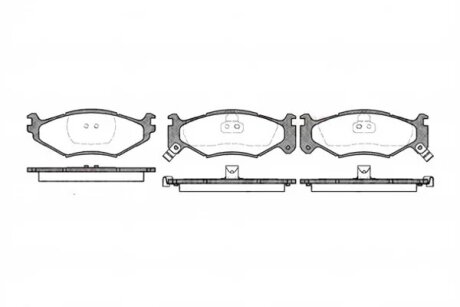 Колодки гальмівні дискові ПЕРЕДН CHRYSLER LE BARON/SARATOGA/VOYAGER I 01.1989- -ua REMSA 0483.02
