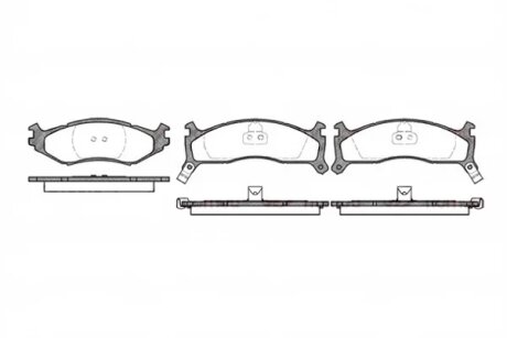 Колодки гальмівні дискові ПЕРЕДН CHRYSLER LE BARON/NEW YORKER/SARATOGA/ VOYAGER I 01.1989- -ua REMSA 0484.02