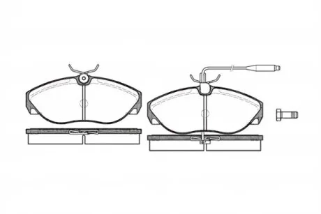 Колодки тормозные дисковые передние CITROEN JUMPER 94-02, FIAT DUCATO 94-02, PEUGEOT BOXER 94-02 REMSA 0486.02