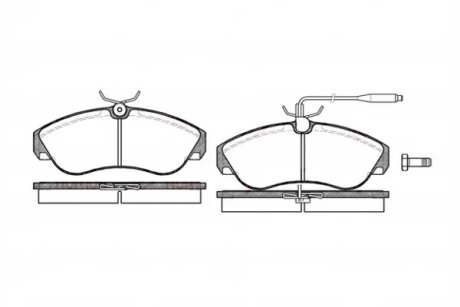 Колодки гальмівні дискові ПЕРЕДН CITROEN JUMPER 1.9D,TD,2.0I,2.5D 94-01,DUCATO 1.9D,TD,2.0I,2.8D,TD 99 -ua REMSA 0487.02