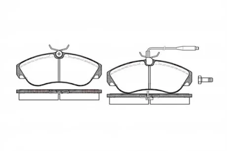Колодки гальмівні дискові ПЕРЕДН CITROEN JUMPER 1.9D,TD,2.0I,2.5D 94-01,DUCATO 1.9D,TD,2.0I,2.8D,TD 99 -ua REMSA 0487.02