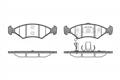 Колодки гальмівні дискові (комплект 4 шт) REMSA 0502.22