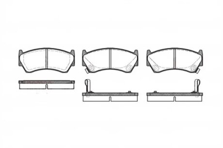 Колодки гальмівні дискові ПЕРЕДН NISSAN PULSAR/ALMER/CYERRY/100А/120А/140А N15 95-, RASHEEN RB14 99- -ua REMSA 0592.02