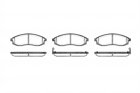 Колодки гальмівні дискові ПЕРЕДН MITSUBISHI L200 96- -ua REMSA 0598.02