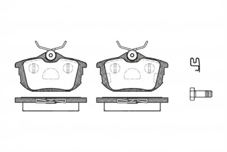 Колодка гальм. диск. MITSUBISHI CARISMA (DA_) задн. REMSA 0605.12