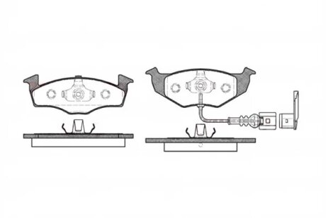 Колодки гальмівні дискові ПЕРЕДН SAAB 9-3 01.2004-,OPEL VECTRA C 06.2003- 155,0X72,6X20,3 -ua REMSA 0609.11