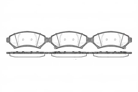 Колодки тормозные дисковые передние OPEL SINTRA -99 REMSA 0641.02