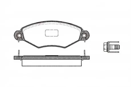Колодки гальмівні дискові ПЕРЕДН PEUGEOT 206 1.1I, 1.4I, 1.6I, 1.9D,TD 11.00- -ua REMSA 0643.10