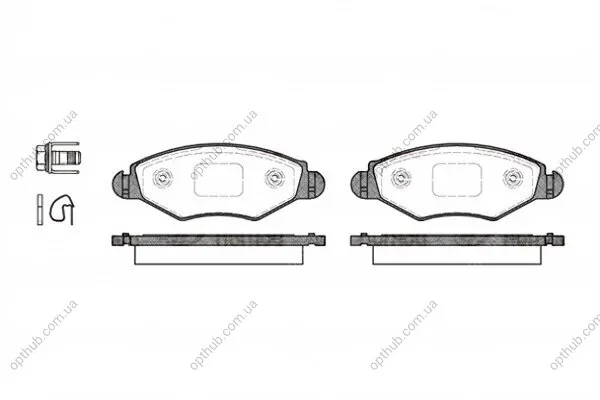Колодки тормозные дисковые передние CITROEN XSARA 98-05, PEUGEOT 206 98-, PEUGEOT 306 94-01 REMSA 0643.20 (фото 1)