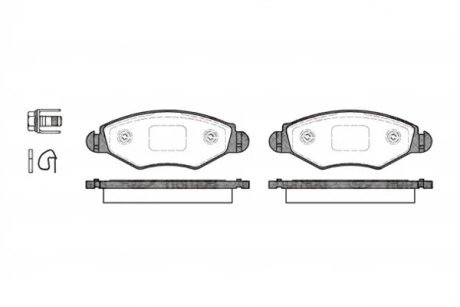 Колодки гальмівні дискові ПЕРЕДН CITROEN XSARA 98-05, PEUGEOT 206 98-, PEUGEOT 306 94-01 -ua REMSA 0643.20