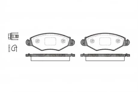Колодки гальмівні дискові ПЕРЕДН CITROEN XSARA 98-05, PEUGEOT 206 98-, PEUGEOT 306 94-01 -ua REMSA 0643.20