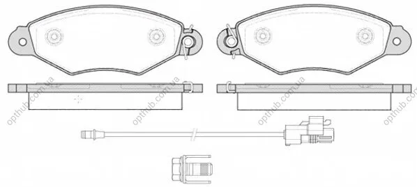 Колодки гальмівні дискові ПЕРЕДН RENAULT KANGOO 1.5DCI 2002- -ua REMSA 0643.30 (фото 1)