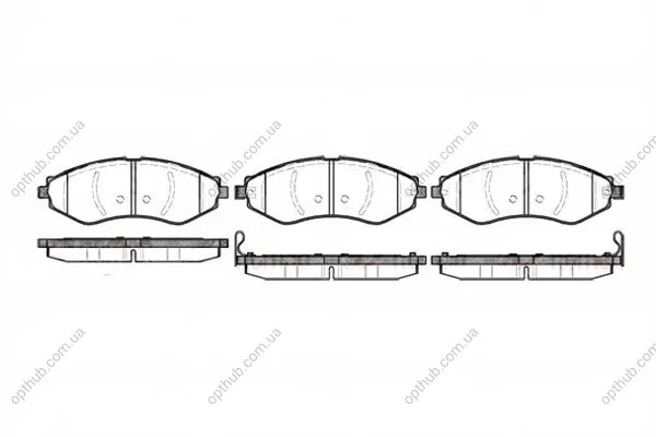 Колодки гальмівні дискові ПЕРЕДН DAEWOO/CHEVROLET LACETTI,LANOS,LEGANZA,NUBIRA,TACUMA 1.4I-2.0I 16V 97 -ua REMSA 0645.22 (фото 1)