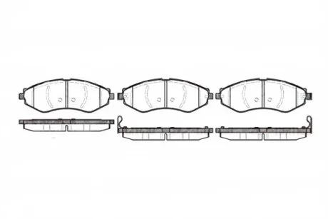 Колодки гальмівні дискові ПЕРЕДН DAEWOO/CHEVROLET LACETTI,LANOS,LEGANZA,NUBIRA,TACUMA 1.4I-2.0I 16V 97 -ua REMSA 0645.22