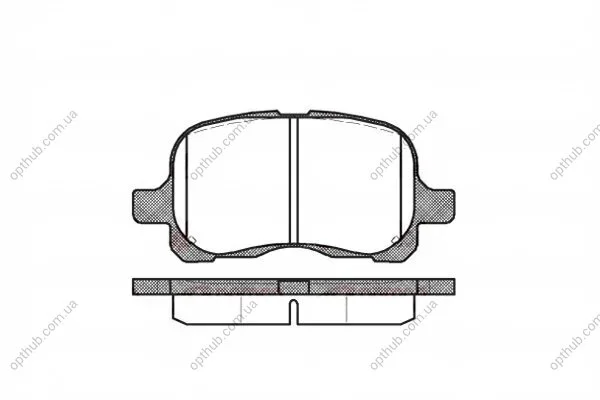 Колодки тормозные дисковые передние TOYOTA COROLLA 04.1997- REMSA 0652.00 (фото 1)