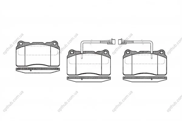 Колодки гальмівні дискові ПЕРЕДН MITSUBISHI LANCER 2.0 16V EVO VIII 04- -ua REMSA 0666.02 (фото 1)
