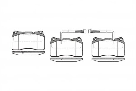 Колодки гальмівні дискові ПЕРЕДН MITSUBISHI LANCER 2.0 16V EVO VIII 04- -ua REMSA 0666.02