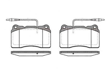 Колодки гальмівні дискові ПЕРЕДН PEUGEOT 607 3.0I V6 24V 05.00- -ua REMSA 0666.14