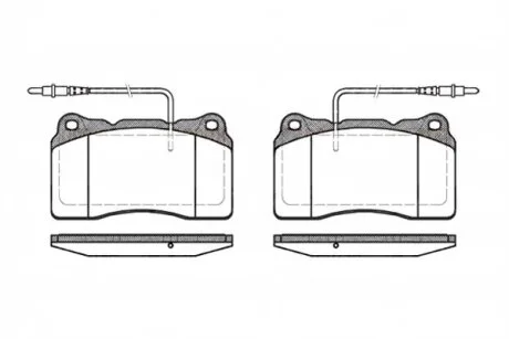 Колодки гальмівні дискові ПЕРЕДН PEUGEOT 607 3.0I V6 24V 05.00- -ua REMSA 0666.14