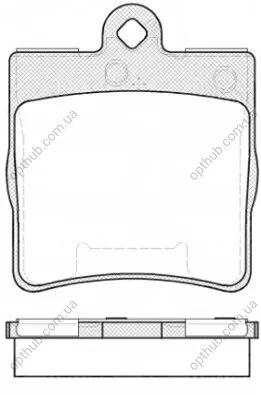 Колодки тормозные дисковые задние MB SLK (R171) 2008-20111,C-CLASS -07,E-CLASS -02,CLK -09 REMSA 0678.10 (фото 1)