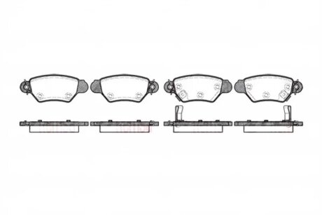 Колодки гальмівні дискові ЗАДН OPEL ASTRA G 1.2 16V - 2.0 16V 2.0TDI -04,ZAFIRA 1.8 16V - 2.2TDI 16V 9 -ua REMSA 0685.02