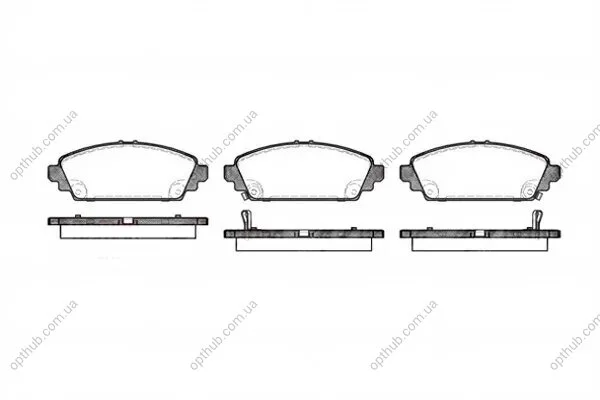 Колодки гальмівні дискові ПЕРЕДН HONDA ACCORD 1.6I 16V 98.07- -ua REMSA 0700.02 (фото 1)