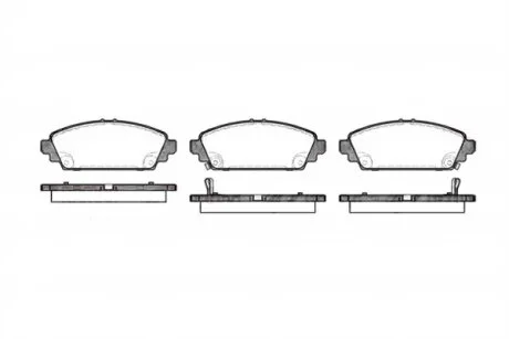 Колодки гальмівні дискові ПЕРЕДН HONDA ACCORD 1.6I 16V 98.07- -ua REMSA 0700.02