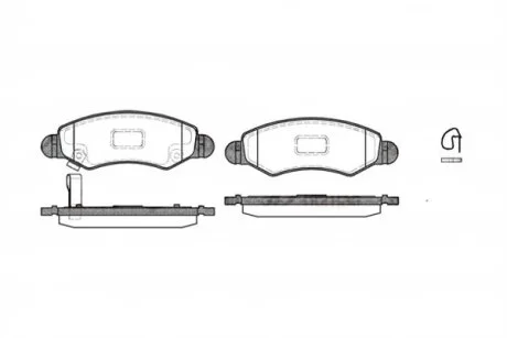 Колодки гальмівні дискові ПЕРЕДН OPEL AGILA 1.0-1.3 00-, SUZUKI WAGON R+ 1.3 00- -ua REMSA 0702.21
