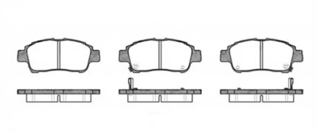 Колодки гальмівні дискові ПЕРЕДН TOYOTA YARIS 1.4DT H/B - D-4D NLP10 1ND-TV 1364CC OHC -ua REMSA 0712.02