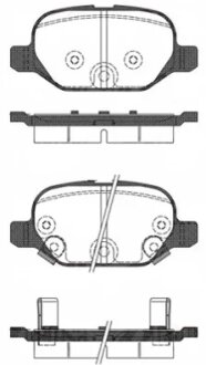 Колодки гальмівні дискові (комплект 4 шт) REMSA 0727.32