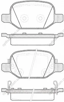 Колодки тормозные дисковые задние FIAT 500L 0.9-1.4 2012- REMSA 0727.52 (фото 1)